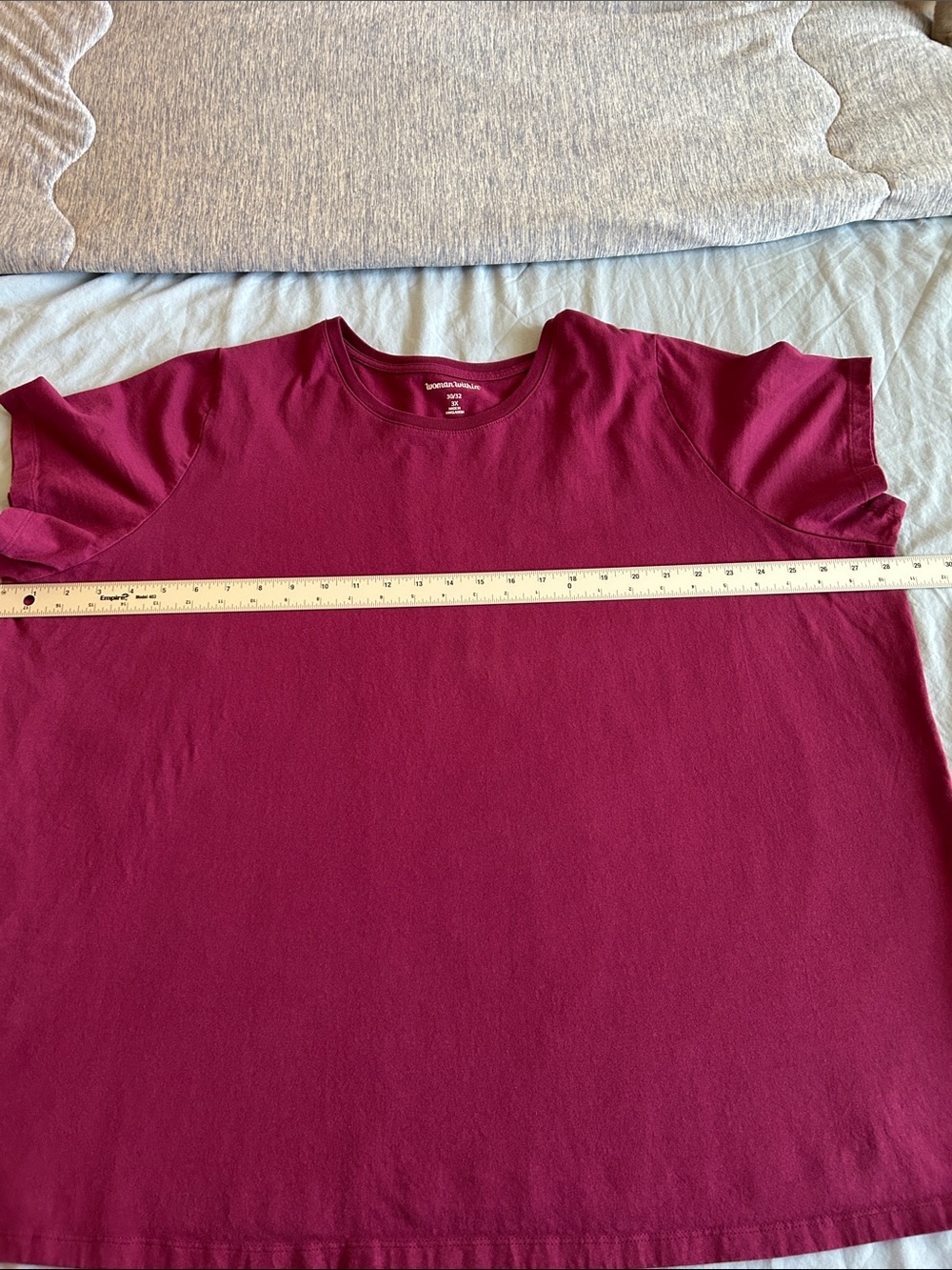 NWOT Woman Within Short Sleeve Crewneck Tee Raspberry 3X - Picture 8 of 9